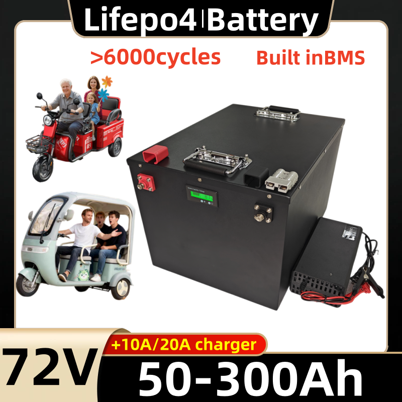 72V 50Ah 60Ah 100Ah 150Ah 200A - огляд і ціна 72V 60Ah Lifepo4 Battery Pack