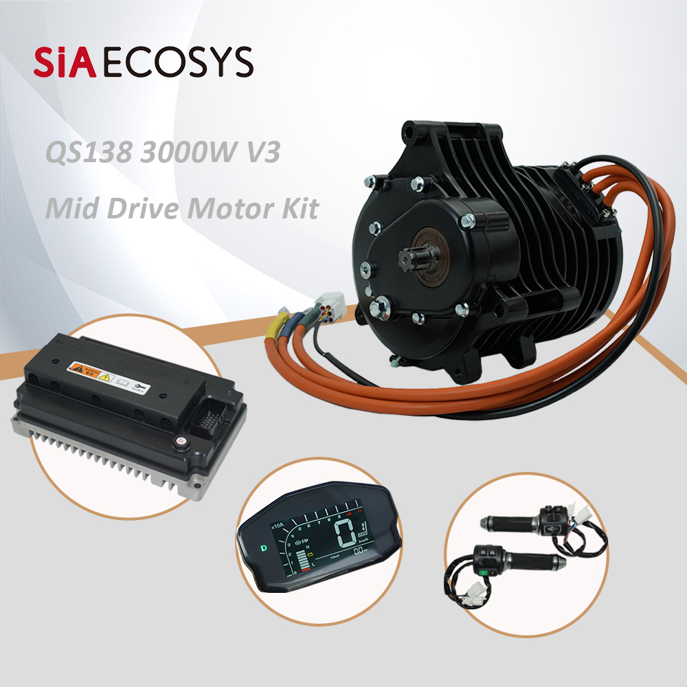 QSMotor QS138 3000W V3 70H 550 - огляд і ціна Mid Drive Motor Kit 72V 3000W