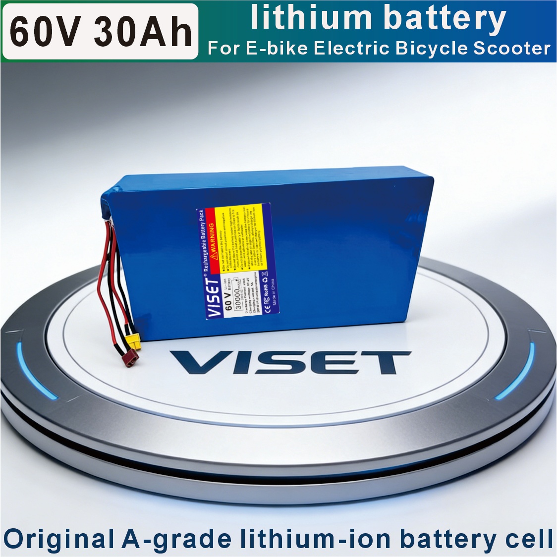 VISET 60V 30AH Bicycle 18650 M - огляд і ціна 60V 30Ah Electric Scooter Battery
